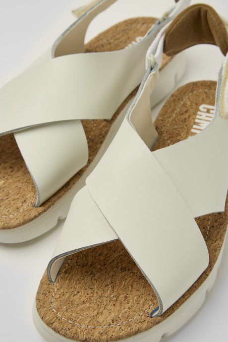Camper Oruga White Leather And Recycled Pet Sandals For Women New Arrivals