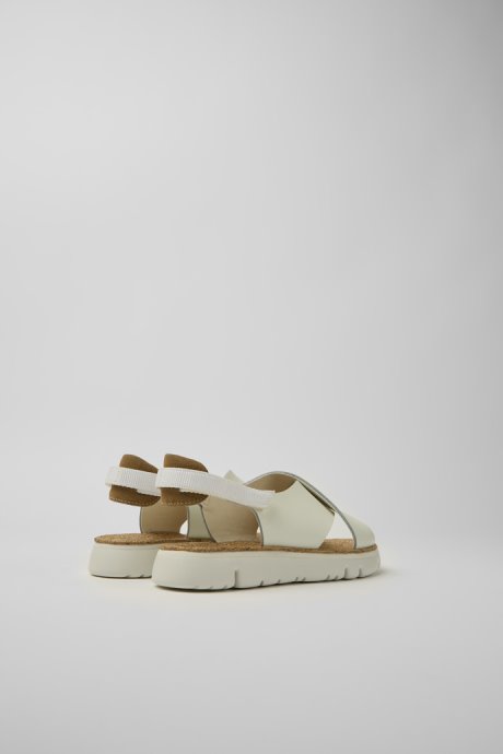Camper Oruga White Leather And Recycled Pet Sandals For Women New Arrivals