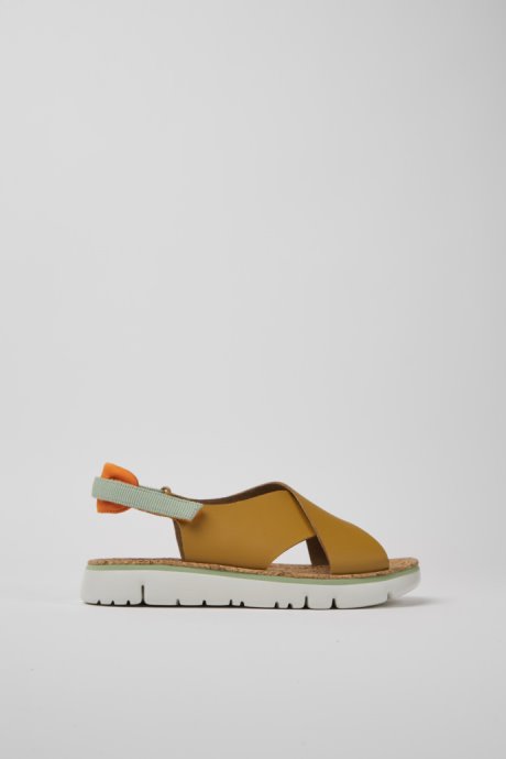 Oruga Brown And Green Sandals For Women Camper New Arrivals