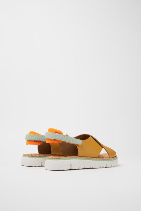 Oruga Brown And Green Sandals For Women Camper New Arrivals