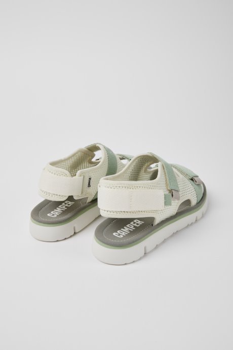 Exclusive Camper Oruga White Green And Grey Sandals For Women