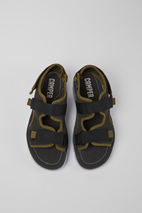 Camper Oruga Grey Green And Black Sandals For Women New Arrivals