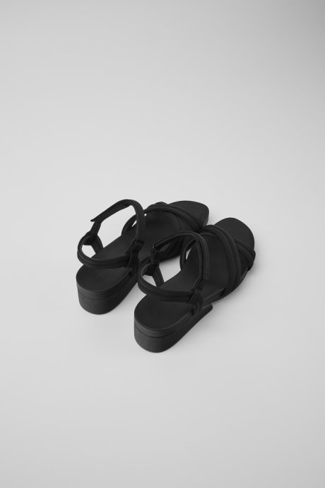 Camper Design Minikaah Black Recycled Pet And Nylon Sandals For Women