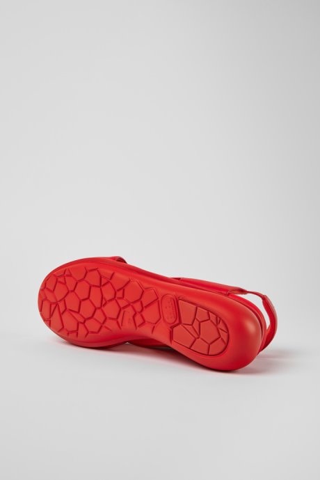 Camper Balloon Red Leather Sandals For Women New Arrivals