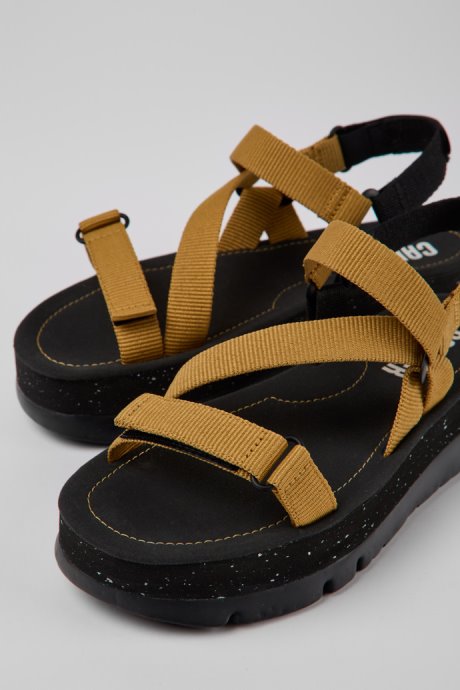 Exclusive Camper Oruga Up Brown Recycled Pet Sandals For Women