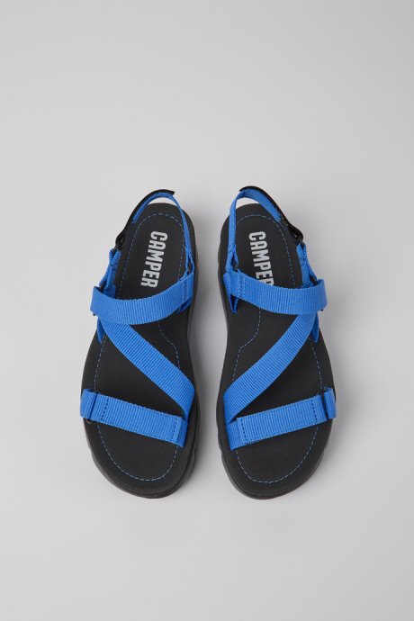 Design Oruga Up Blue Recycled Pet Sandals For Women Camper