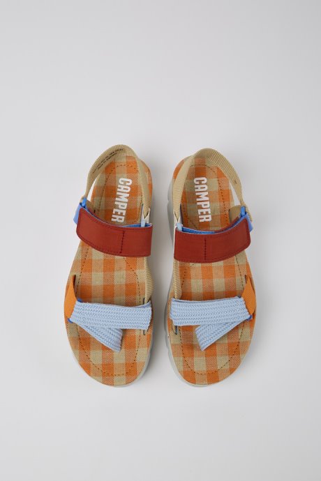 Oruga Up Beige Blue And Red Sandals For Women Exclusive Camper