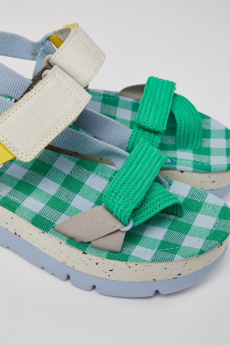 Oruga Up Blue Green And Grey Sandals For Women Exclusive Camper