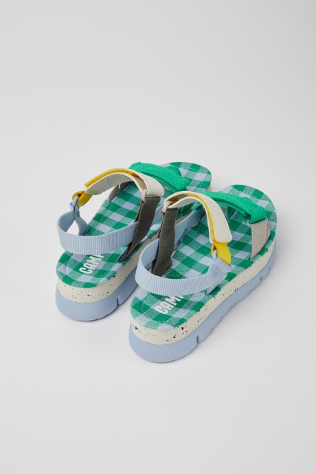 Oruga Up Blue Green And Grey Sandals For Women Exclusive Camper