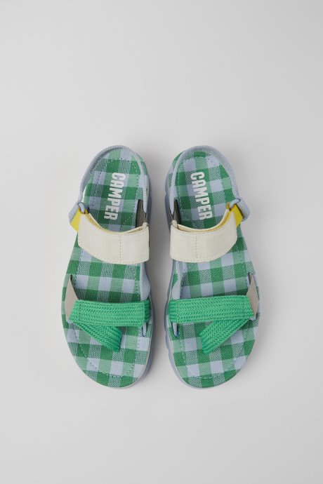 Oruga Up Blue Green And Grey Sandals For Women Exclusive Camper