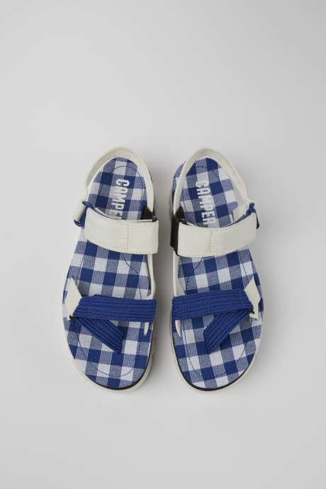 Design Oruga Up White Blue And Black Sandals For Women Camper