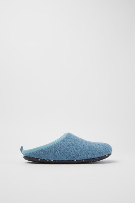 Camper Wabi Light Blue Wool Women's Slippers New Arrivals