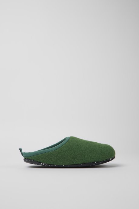 Exclusive Camper Wabi Green Wool Slippers For Women