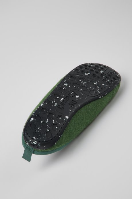 Exclusive Camper Wabi Green Wool Slippers For Women