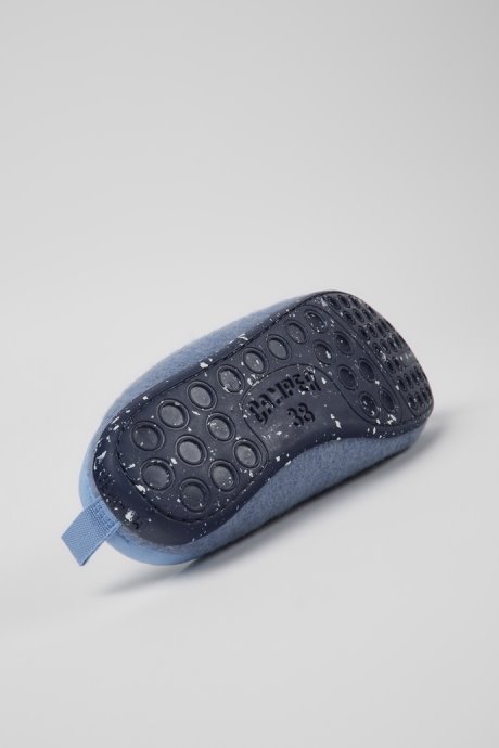 Design Wabi Blue Wool Slippers For Women Camper