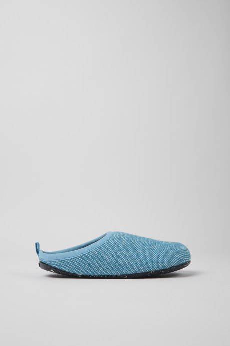Camper Design Wabi Blue Wool And Viscose Slippers For Women