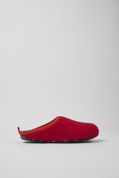 Camper Wabi Red Wool Slippers For Women New Arrivals