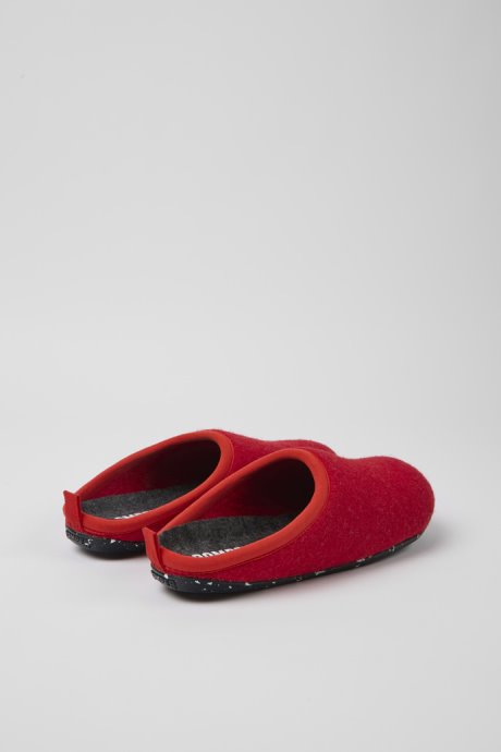 Camper Wabi Red Wool Slippers For Women New Arrivals