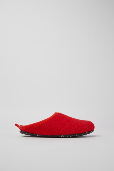 Wabi Red Wool Women's Slippers Exclusive Camper