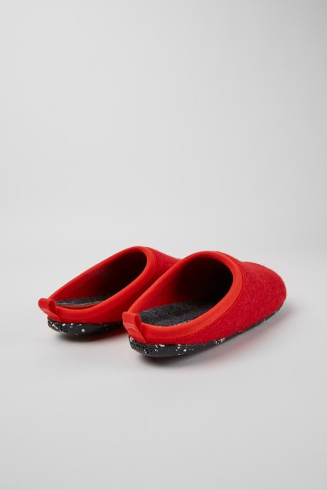 Wabi Red Wool Women's Slippers Exclusive Camper
