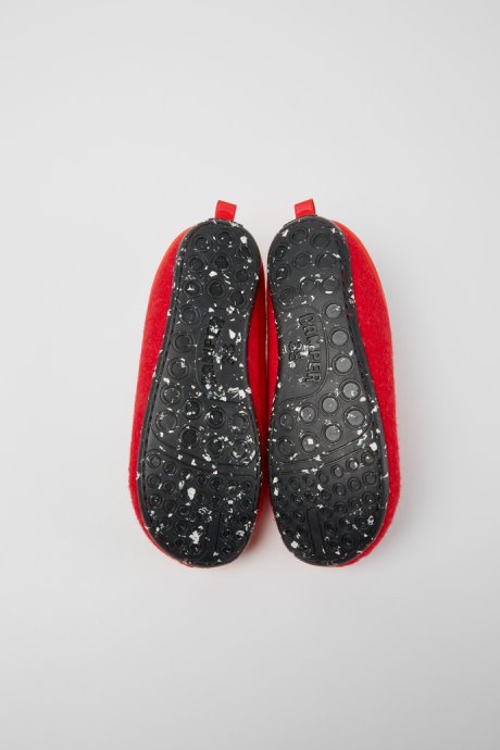 Wabi Red Wool Women's Slippers Exclusive Camper