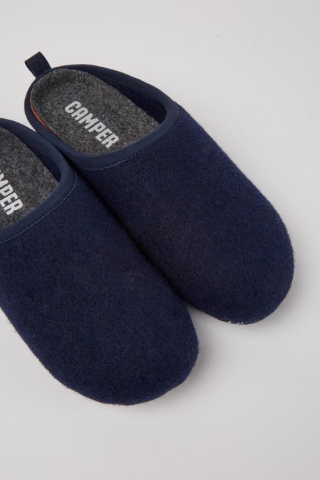 Exclusive Camper Wabi Blue Wool Women's Slippers