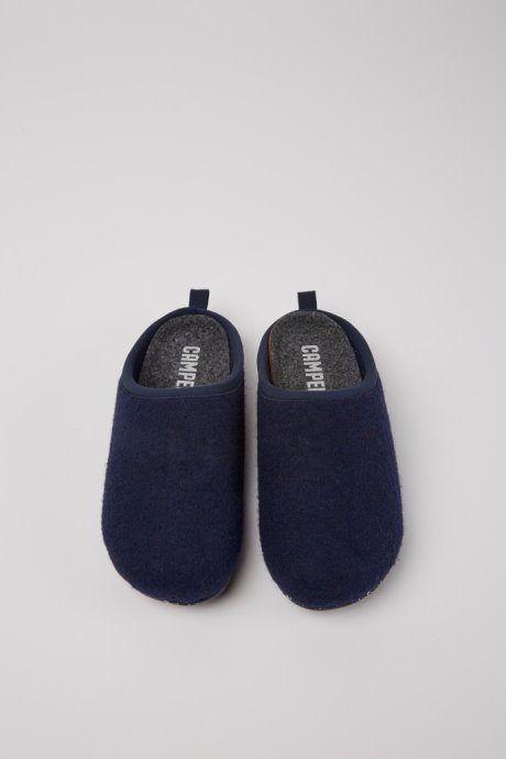 Exclusive Camper Wabi Blue Wool Women's Slippers