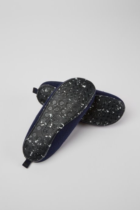 Exclusive Camper Wabi Blue Wool Women's Slippers