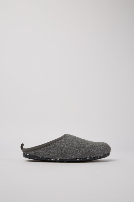 Camper Design Wabi Grey Wool Women's Slippers