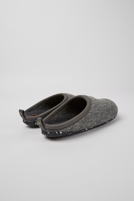 Camper Design Wabi Grey Wool Women's Slippers