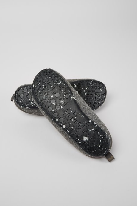 Camper Design Wabi Grey Wool Women's Slippers