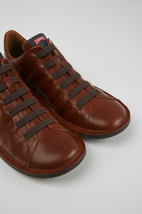 Camper Design Beetle Brown Lightweight Shoe For Men
