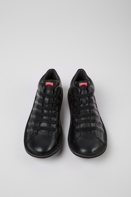 Exclusive Camper Beetle Gore-Tex Black Leather Ankle Boots For Men