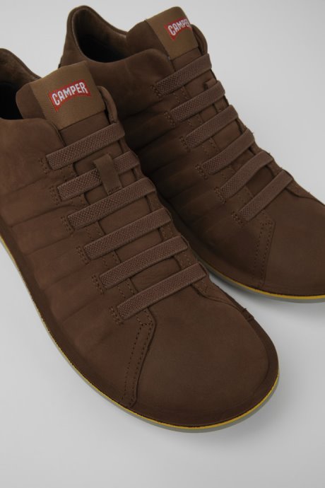 Camper Beetle Gore-Tex Brown Nubuck Ankle Boots For Men New Arrivals