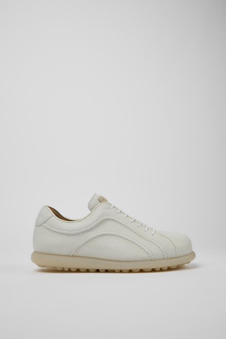 Exclusive Camper Pelotas White Non-Dyed Leather Sneakers For Men
