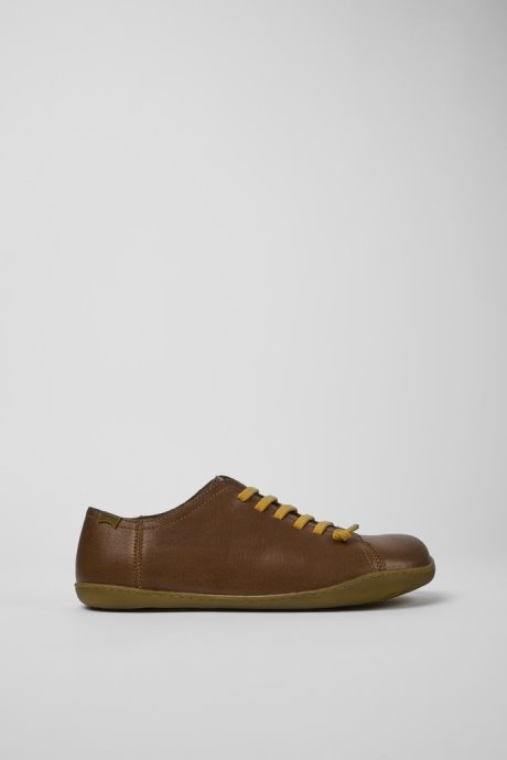 Design Trend Peu Brown Leather Shoes For Men Camper