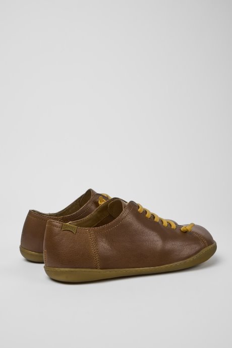 Design Trend Peu Brown Leather Shoes For Men Camper