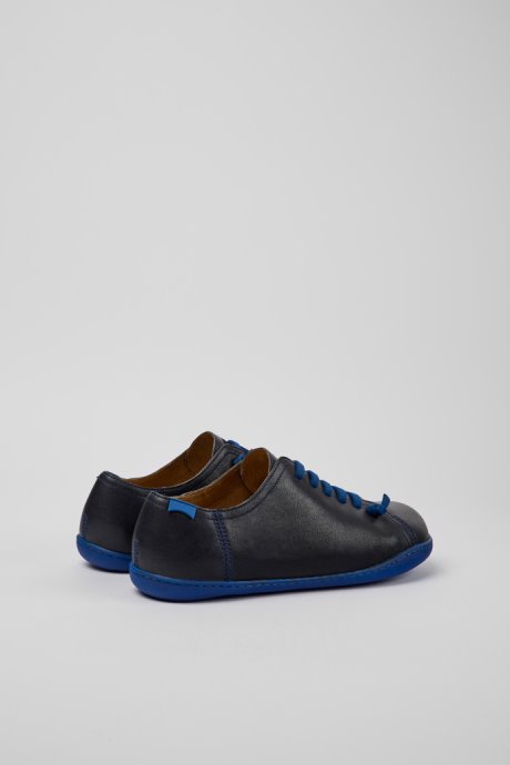 Design Peu Blue Leather Shoes For Men Camper