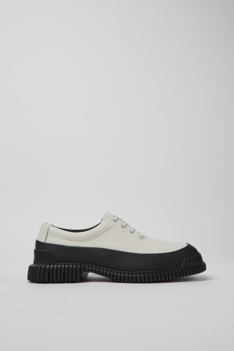 Pix White And Black Leather Lace-Up Men's Shoes Camper New Arrivals