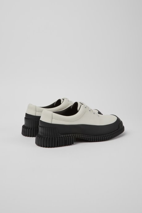 Pix White And Black Leather Lace-Up Men's Shoes Camper New Arrivals