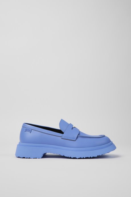 Camper Design Walden Blue Leather Loafers For Men