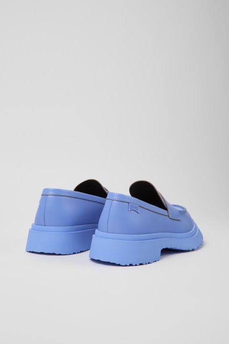 Camper Design Walden Blue Leather Loafers For Men