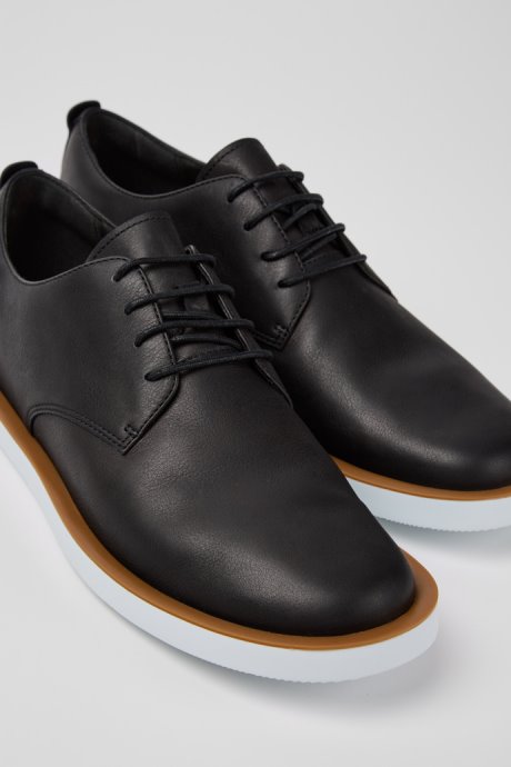 Camper Wagon Black Leather Men's Shoes New Arrivals