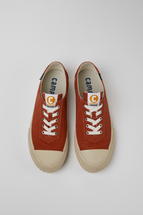 Camper Camaleon Red Recycled Cotton Sneakers For Men New Arrivals