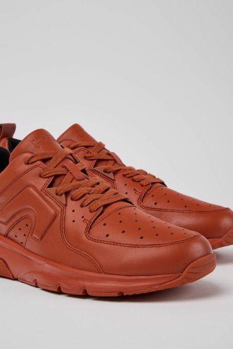 Camper Design Drift Red Leather Sneakers For Men