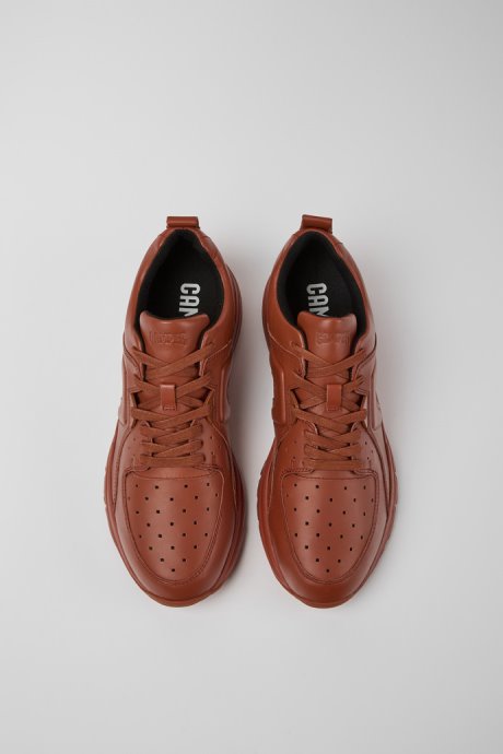 Camper Design Drift Red Leather Sneakers For Men