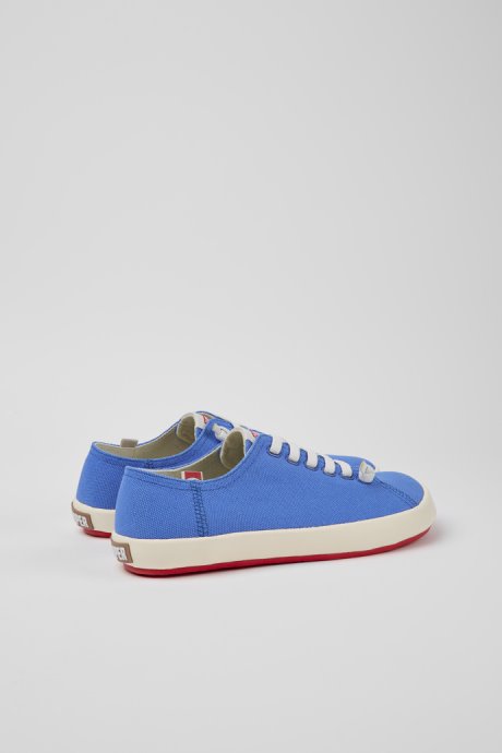Camper Design Peu Rambla Blue Recycled Cotton Sneakers For Men