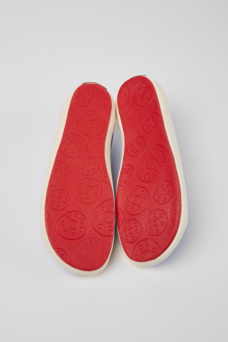 Camper Design Peu Rambla Blue Recycled Cotton Sneakers For Men