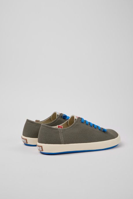 Peu Rambla Grey Recycled Cotton Sneakers For Men Camper New Arrivals