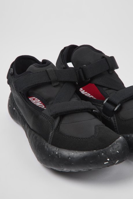 Camper Design Peu Stadium Black Semi-Open Sneakers For Men